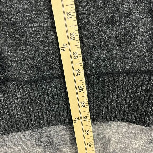 Iceland Made In Italy Wool Blend Sweater Mock Neck Charcoal Men's L Pullover - Picture 7 of 10